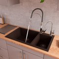 Alfi Brand Chocolate 34" Dbl Bowl Drop In Granite Composite Kitchen Sink AB3319DI-C